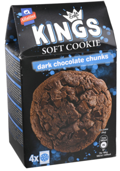 3 pakken Soft Kings Cookie Dark Choco 4st 160g