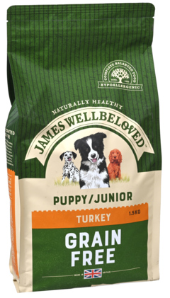 1,5kg JWB Dog Puppy/Junior Turkey Grain Free