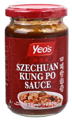 2 Potten Yeo's Szechuan Kung Po Woksaus 250ml