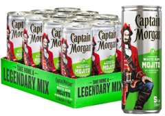12 blikken Captain Morgan Rum Mojito 5% Vol. 250ml