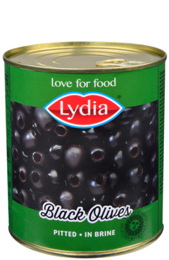 Lydia Kleine Zwarte Olijven zonder Pit 850ml