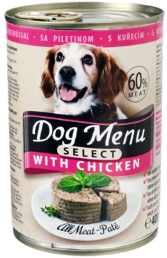 3 blikken Dog Menu Select Chicken 400g