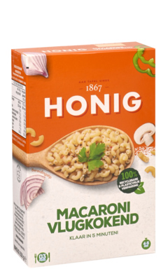 2 pakken Honig Macaroni Vlugkokend 250g