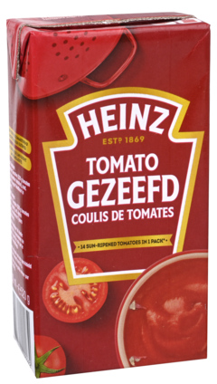 2 pakken Heinz Gezeefde Tomaten 500ml