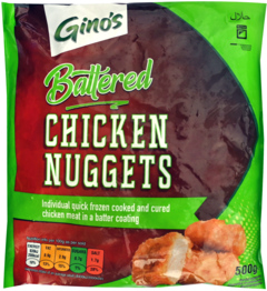Gino's Battered Chicken Nuggets 500g
