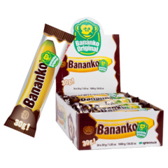 36 stuks Bananko Filled Chocolate Bars 30g