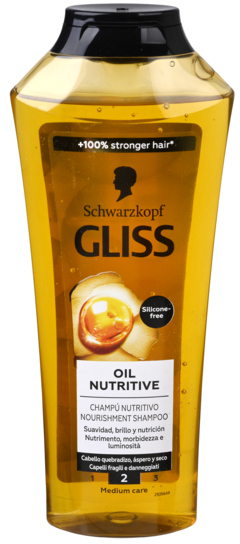 2 flessen Gliss Shampoo Oil Natritive 400ml