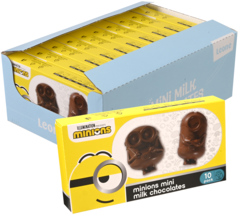 10 pakken Minions Gevulde Melk Chocolade 10st 100g