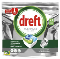 Dreft Platinum All-in-1 Original Vaatwastabs 23st