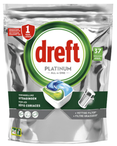 Dreft Platinum All-in-1 Original Vaatwastabs 37st