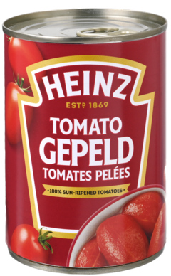 3 blikken Heinz Gepelde Tomaten 400g
