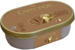 2 bakken Carte d'Or IJs Chocolade Hazelnoot 750ml