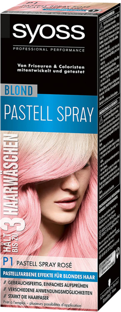 3 stuks Syoss Color Spray Rose Pastel 125ml