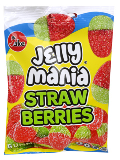 2 zakken Jelly Mania Candy Strawberries 100g