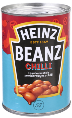 3 blikken Heinz Beanz Chilli 390g
