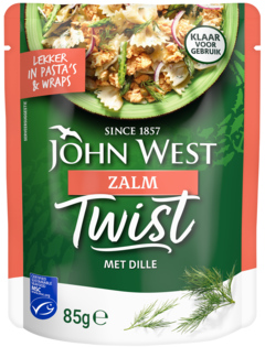2 zakken John West Twist Zalm met Dille MSC ca. 85g