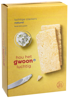 G'woon Luchtige Crackers Naturel 250g