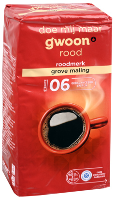 G'woon Koffie Roodmerk Grove Maling 500g