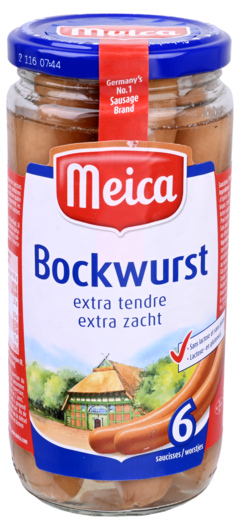 2 potten Meica Bockworst 6-stuks 180g