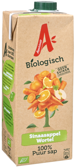 2 pakken Appelsientje Biologisch Wortel-Sinaasappel 750ml