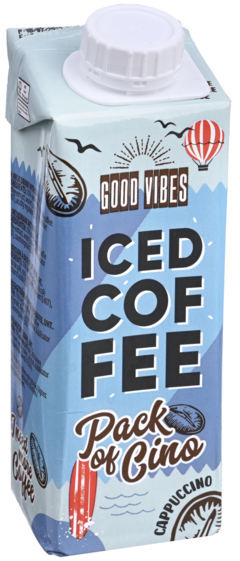 3 pakken Good Vibes Ice Latte Cappuccino 250ml