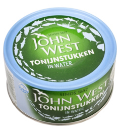 4 blikken John West Tonijnstukken in Water 145g