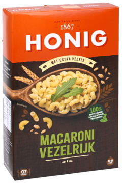 2 pakken Honig Macaroni Vezelrijk 550g