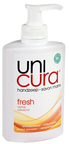 3 flessen Unicura Handzeep Vloeibaar Fresh 250ml