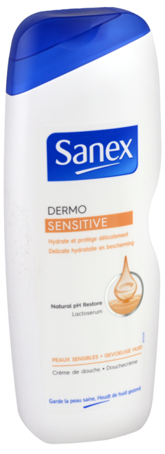 2 flessen Sanex Douchegel Dermo Sensitive 750ml
