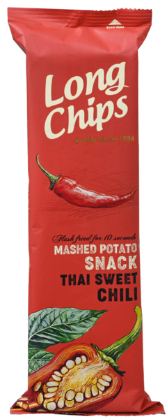 2 zakken Long Chips Thai Sweet Chili 75g