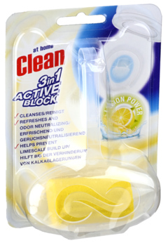 8 stuks At Home Clean Toiletblock Lemon 40g