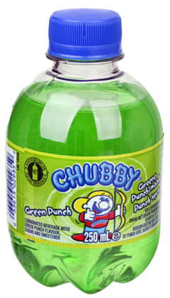 12 flessen Chubby Green Punch 250ml