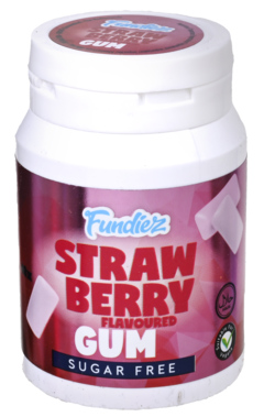 2 pakken Fundiez Gum Strawberry 65g