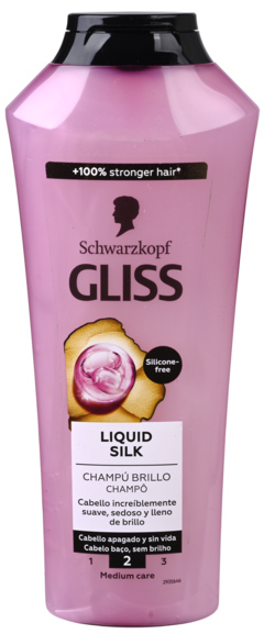 2 flessen Gliss Shampoo Liquid Silk 400ml
