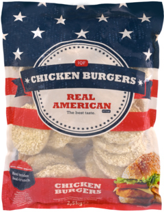 R. American Crispy Chicken Burger 100g ca. 2,5kg