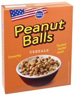 2 pakken American Bakery Cereals Peanut Balls 165g