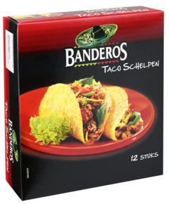 Banderos Taco Schelpen 12 st. 150g