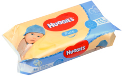 2 pakken Huggies Baby Doekjes Pure 56st