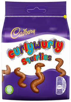 2 zakken Cadbury Curly Wurly Squirlies 95g