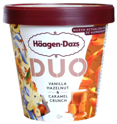 Häagen-Dazs Duo van Vanille Hazelnoot & Caramel Crunch 420ml