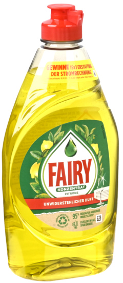 2 flessen Fairy Vloeibaar Afwasmiddel Lemon 450ml
