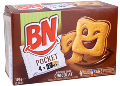 2 pakken BN Pocket Koekjes Chocolade 4x2st 150g