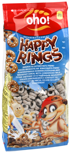 2 zakken Oho Cereals Happy Rings 175g