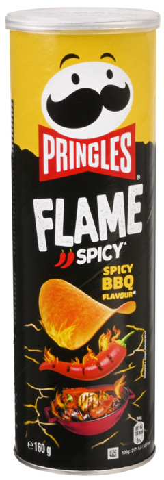 2 bussen Pringles Flame Spicy BBQ 160g