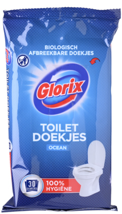 5 pakken Glorix Toiletdoekjes Ocean 30st