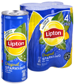 4-Pack Lipton Ice Tea Sparkling 250ml