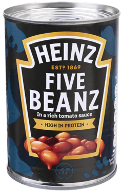 3 blikken Heinz Five Beanz 415g