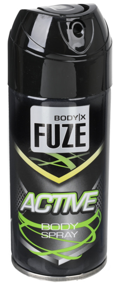 2 Flessen Body-X Fuze Deo Spray Active 150ml