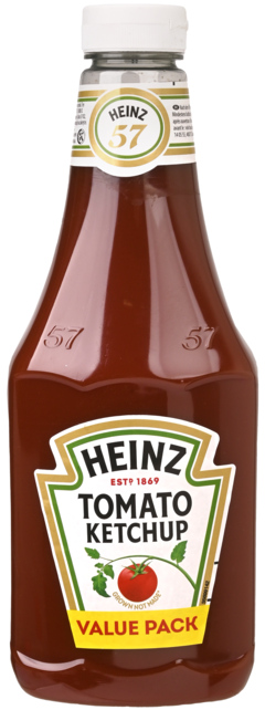 2 Flessen Heinz Tomatenketchup Squeezy 1,35kg
