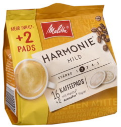 2 zakken Melitta Harmonie Mild Koffiepads 18st